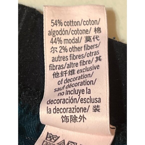 Victorias Secret Plaid Metallic Jogger Lounge Pants Teal Black Checkered XL - Picture 10 of 10